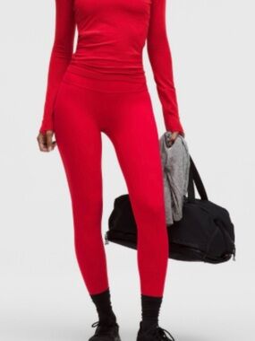 lululemon athletica High Rise Wunder Train Tight 25” Oxford Red